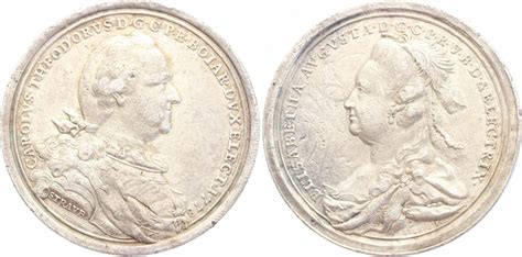 Bayern Silbergussmedaille 1778 Karl Theodor 1777 1799 Rand Und Felder