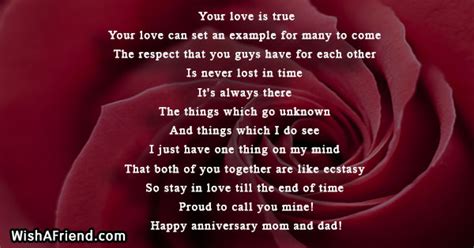 Anniversary Poems For Parents