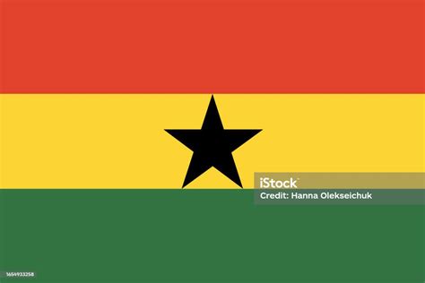 Ghana Flag Official Colors And Proportions National Ghana Flag Stock ...