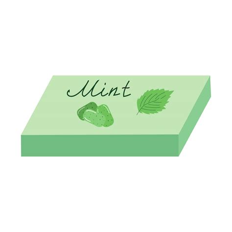 Mint flavor chewing gum. Fresh breath, hygiene. 23735125 Vector Art at ...