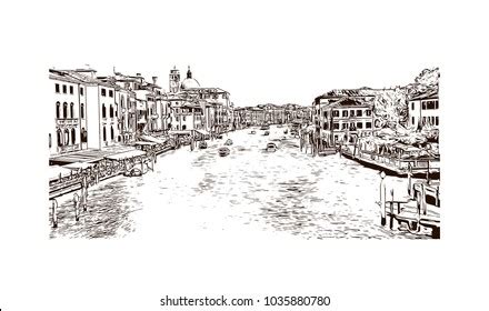 Venice City Italy Hand Drawn Sketch Stock Vector Royalty Free