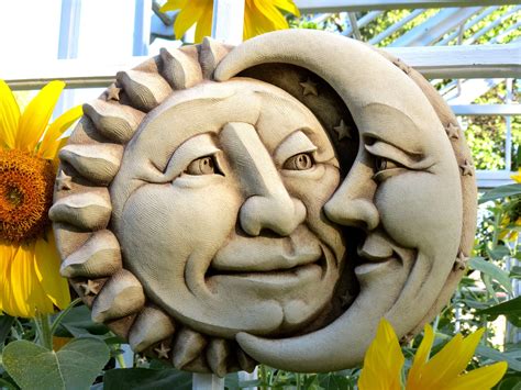 Sun And Moon Wall Art Sun And Moon Decor Sun And Moon Garden Etsy