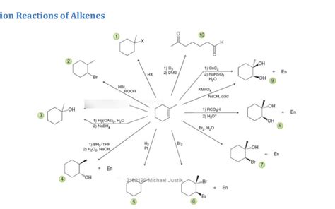 Alkene Reactions Diagram Quizlet