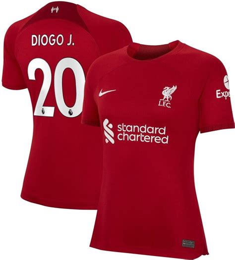 Nike Women S Diogo Jota Red Liverpool Home Breathe Stadium