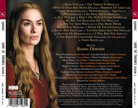 Games of Thrones Season 2 Official Soundtrack Details and June Release ...