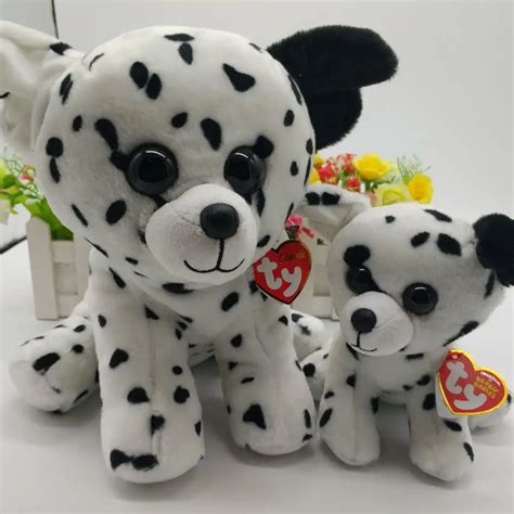 TY BEANIE Babies Collection 2PCs 15CM and 25 spencer dalmatian dog ...