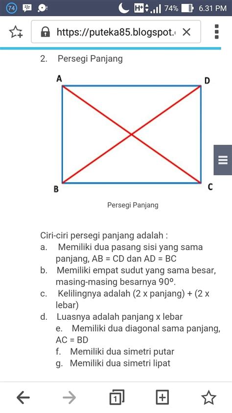 Ciri Ciri Bangun Persegi Panjang Anemoculus