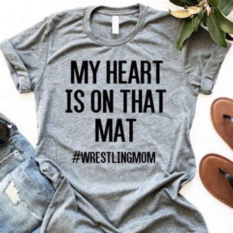 My Heart Is On The Mat Wrestling SVG Mom Tee Shirt Love Etsy