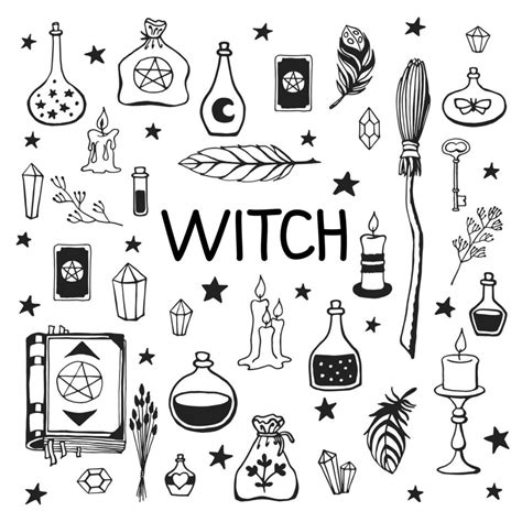 Witchcraft Magic Background For Witches And Wizards Vector Vintage