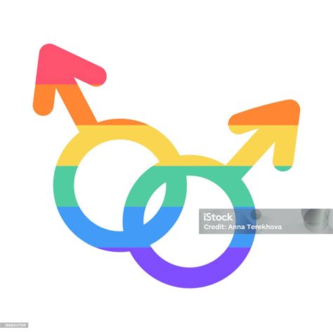 Lgbt 성별 기호는 흰색 배경에 고립되어 있습니다 Lgbtq입니다 Lgbt 프라이드 커뮤니티의 상징 Lgbt 프라이드와 무지개