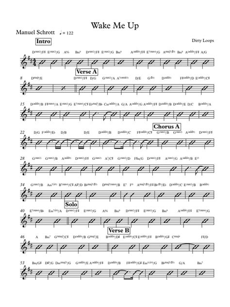 Wake Me Up Chord Chart | PDF