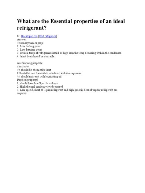 What Are The Essential Properties of An Ideal Refrigerant and Why Freon ...