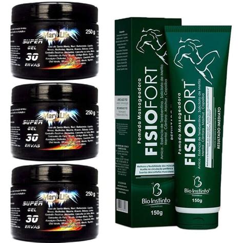 Kit Super Gel Ervas G Pomada Fisio Fort G Bio Instinto