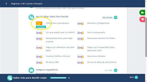 Taller El Linea Saber MÁs Para Decidir Mejor De Infonavit