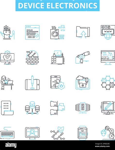 Device Electronics Vector Line Icons Set Electronics Device