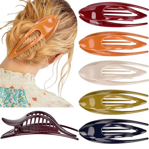 French Concord Hair Clip 6pcs Hair Claw Clips For Women Thick Hair Flat Hair Clips Grip