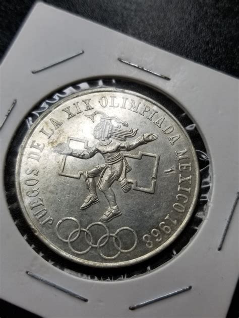 Moneda De Los Juegos Olímpicos México 1968 Plata Ley 720 Mercado Libre