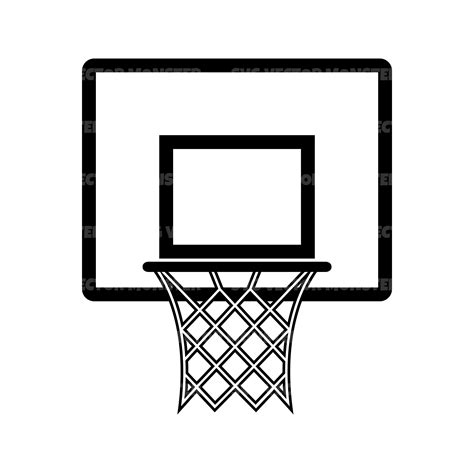 Basketball Hoop Svg Basketball Backboard Svg Vector Cut File For