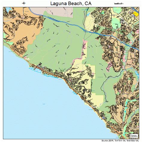 Laguna Beach California Street Map 0639178