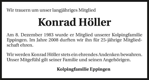 Traueranzeigen Von Konrad H Ller Trauerundgedenken De