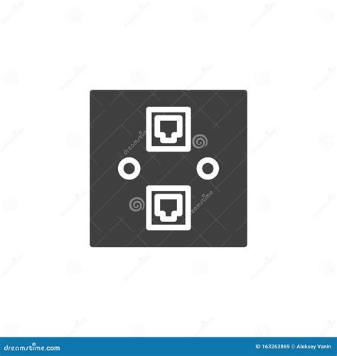 Ethernet Network Socket Vector Icon Stock Vector Illustration Of Pixel Graphics 163263869