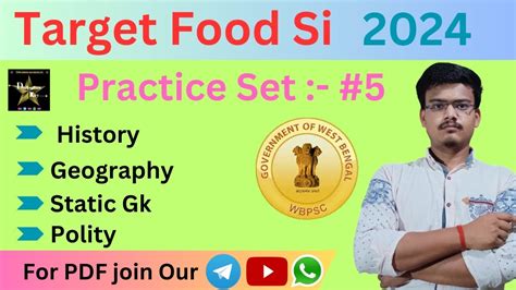 WBPSC Food SI Practice Set 5 WPSC Mock Test WBP KP WBCS SSC MTS