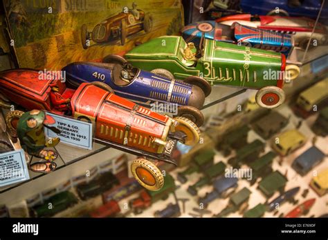 Tin Cars House On The Hill Toy Museum Mountfitchet Stock Photo Alamy