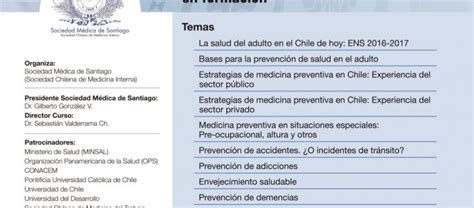 SOCHMET Primer curso de Medicina Preventiva de la Sociedad Médica de