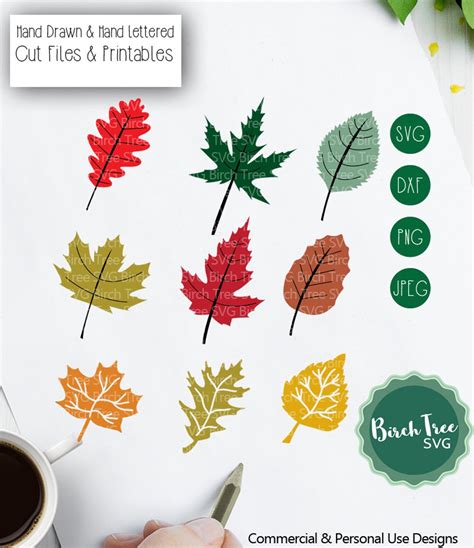 Svg Leaves, Fall Leaves Svg, Fall Svg, Autumn Svg, Leaf Cut File ...