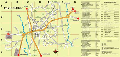 Plan Et Rues Ville De Cosne D Allier