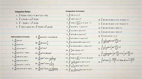 Derivative and Integral Formula Wallpaper by SawyerTHEBEST on DeviantArt