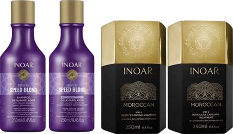 Inoar Moroccan Keratine Set Met Speed Blond Shampoo Conditioner