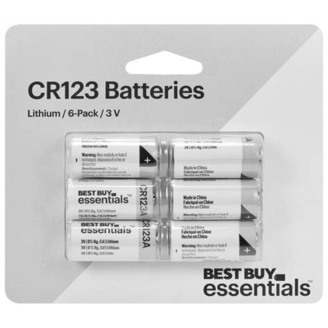 Best Buy Essentials Cr123 Lithium Batteries 6 Pack Best Buy Canada