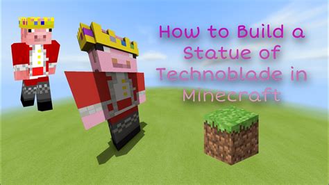 How To Build A Statue Of Technoblade In Minecraft Youtube