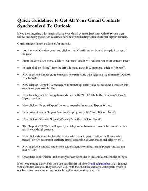 Quick Guidelines to Get All Your Gmail Contacts Synchronized To Outlook