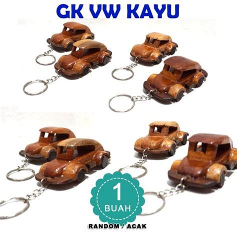 Jual Gantungan Kunci Mobil Volkswagen Kayu Random Satuan GK VW