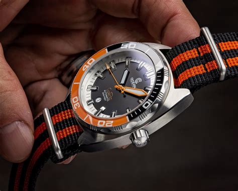 Ocean Crawler Orangeblack Nylon Strap 22mm Ocean Crawler Watch Co