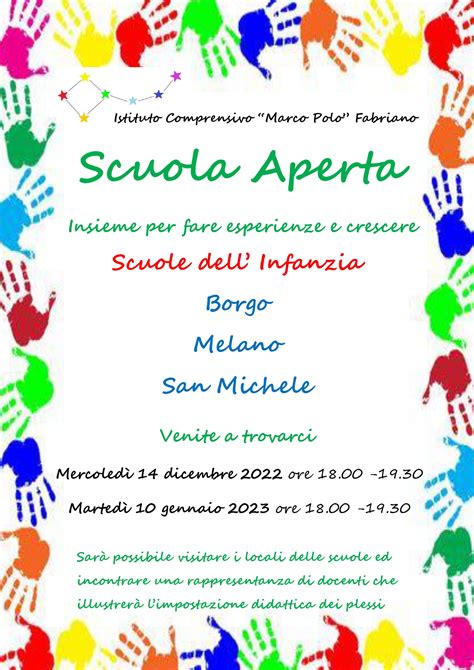 Ic Marco Polo Open Day Scuola Infanzia