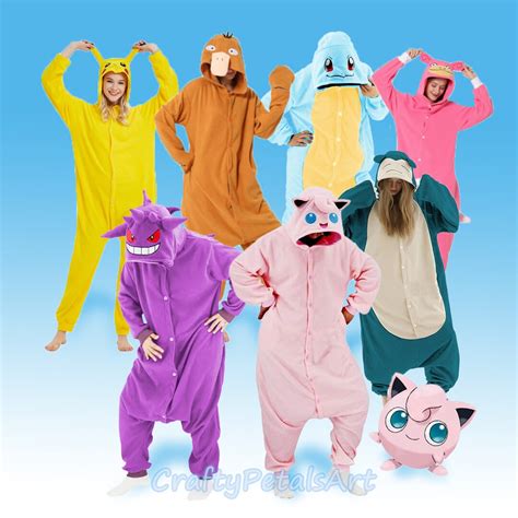 Pokemon Jumpsuit Halloween Costume Cosplay Pajama Party - Etsy