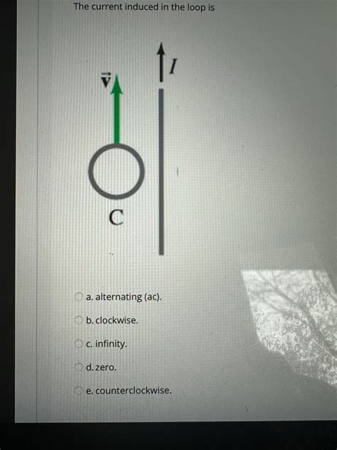 Solved The current induced in the loop is a. alternating | Chegg.com