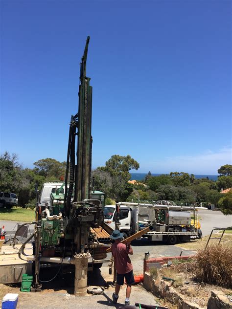 Drilling Deep Garden Bore Through Limestone In Perths City Beach