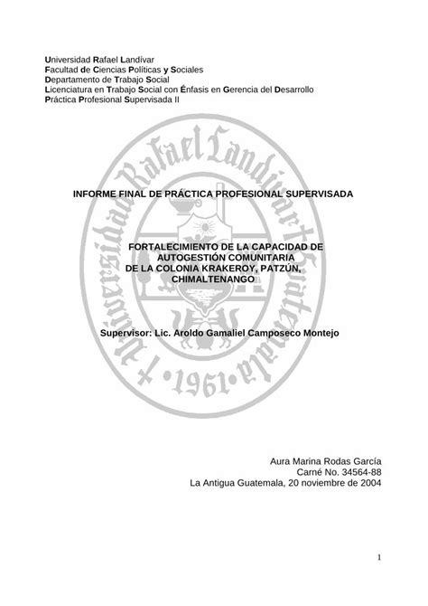 Pdf Informe Final De Pr Ctica Profesional Supervisada Dokumen Tips