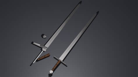 Medieval Long Sword Low poly Model by izkeas