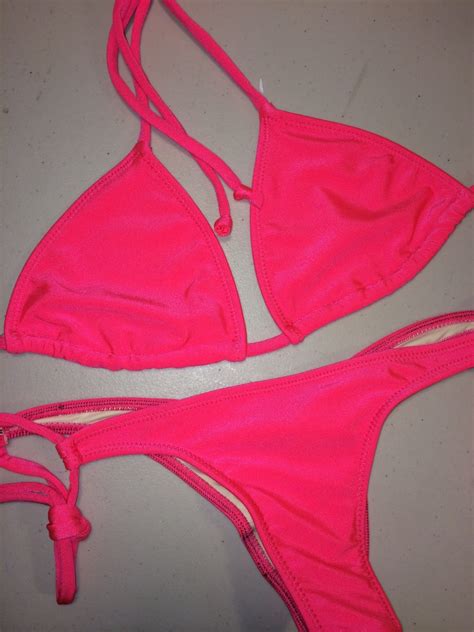 Micro Bikini Neon Pink Scrunch Butt Etsy