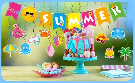 Summer Party Decorations 61 Pcs Beach Party Decorations