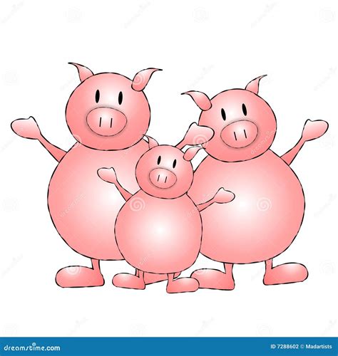 Three Little Pigs Cartoon Royalty-Free Illustration | CartoonDealer.com ...