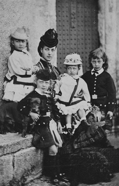 Alexandra, Princess of Wales, with her children, Abergeldie, 1870 [in ...