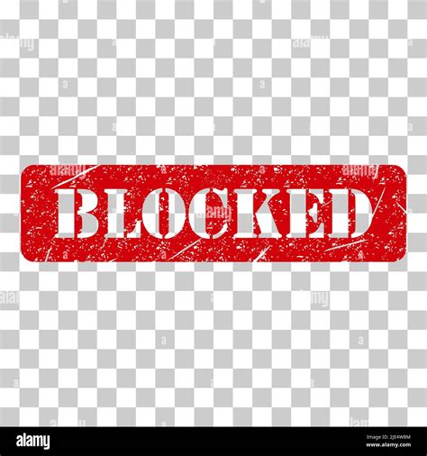 Blocked Stamp Symbol Label Sticker Sign Button Text Banner Vector