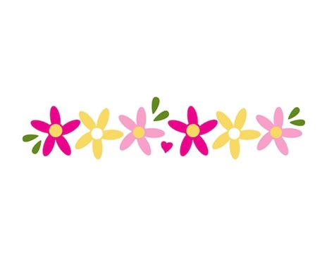 Cute Floral Border Svg