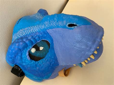 Blue Dino Mask Premade T Rex Furry Etsy